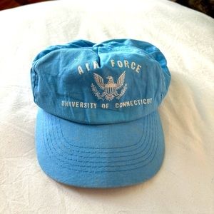 Vintage Air Force University of Connecticut Light Blue Hat Cap
